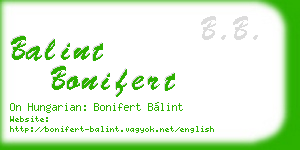balint bonifert business card